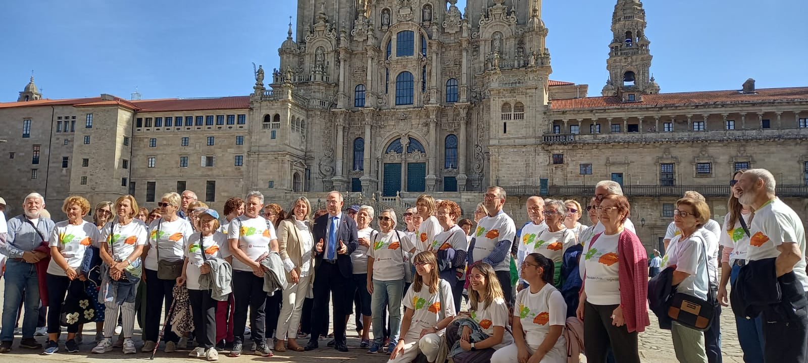 gente de nuestro grupo en Santiago de Compostela