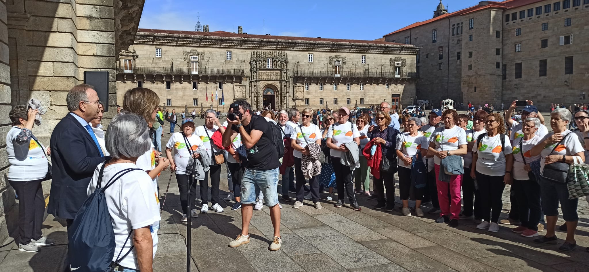 gente de nuestro grupo en Santiago de Compostela