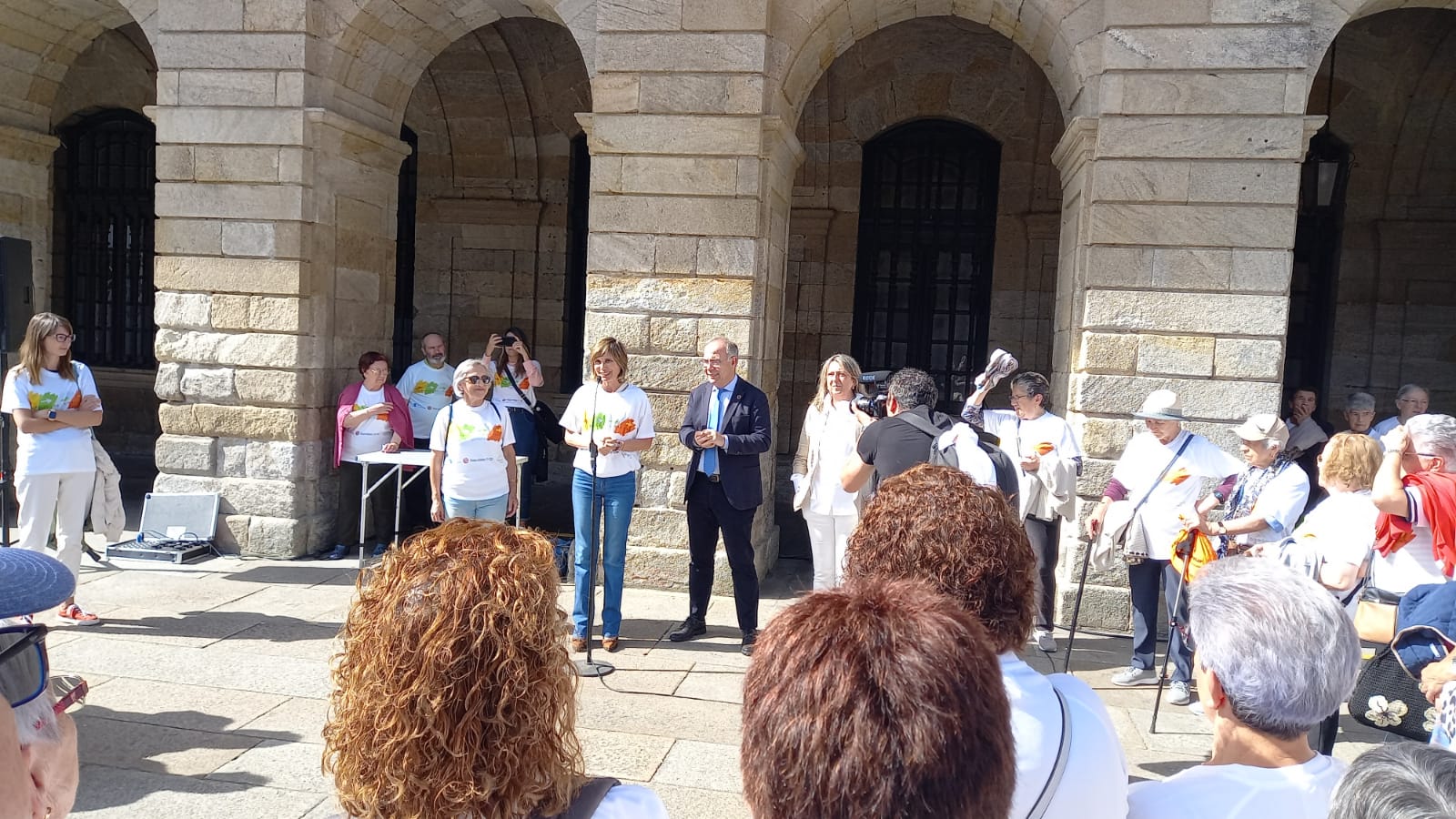 gente de nuestro grupo en Santiago de Compostela