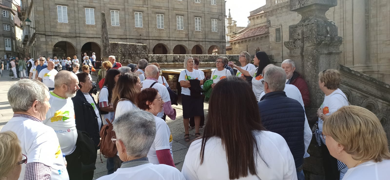 gente de nuestro grupo en Santiago de Compostela
