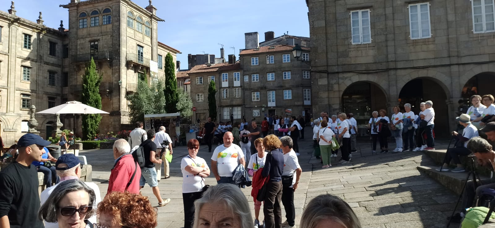 gente de nuestro grupo en Santiago de Compostela