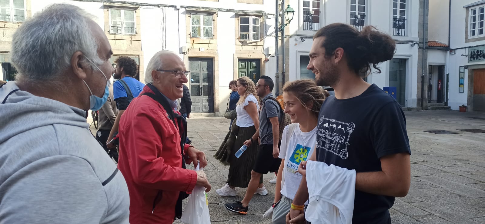 gente de nuestro grupo en Santiago de Compostela