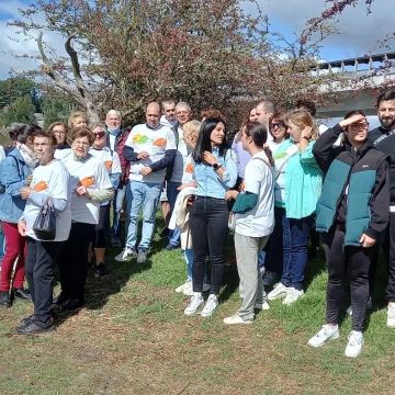 gente de nuestro grupo en el Camino de Santiago
