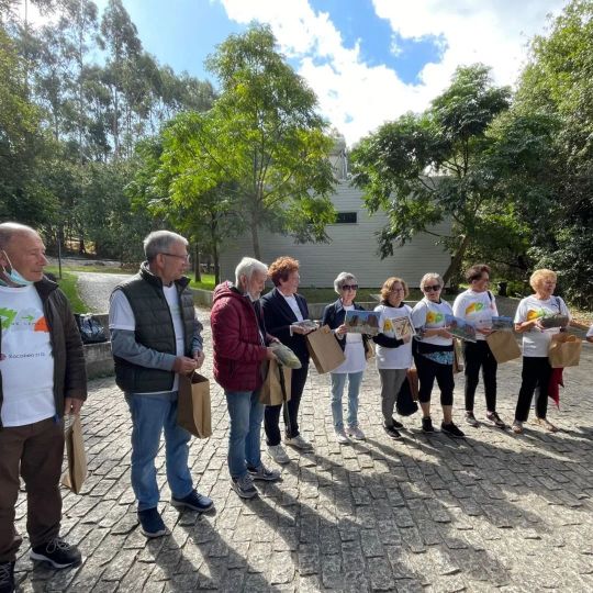 gente de nuestro grupo en el Camino de Santiago